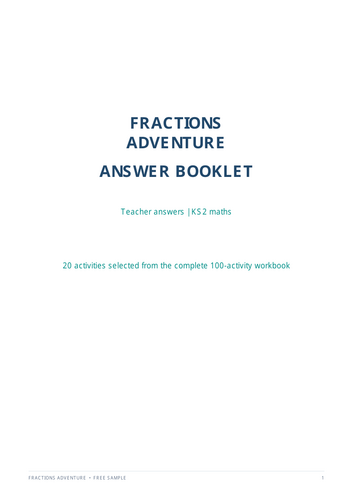 KS2 - Fractions (100 questions) - SAMPLE