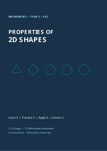 Year 3 Properties of 2D Shapes | KS2 Geometry Worksheets, Reasoning & Assessments