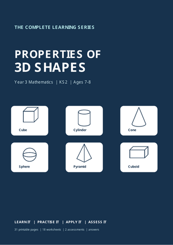 Year 3 Properties of 3D Shapes | KS2 Geometry Worksheets, Reasoning & Assessments