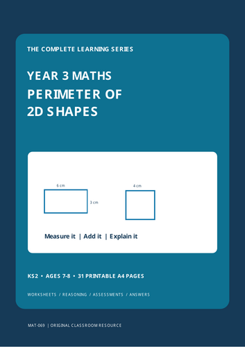 Year 3 Perimeter of 2D Shapes | KS2 Maths Worksheets, Reasoning & Assessment
