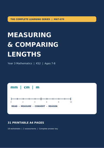 Year 3 Comparing and Measuring Lengths | KS2 Maths Worksheets, Reasoning & Assessment