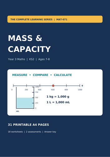 Year 3 Mass and Capacity | KS2 Maths Worksheets, Reasoning & Assessments