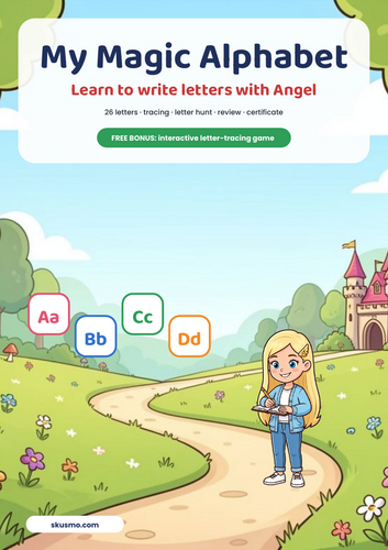 My Magic Alphabet – Letter Tracing Worksheets A–Z + Interactive Tracing Game