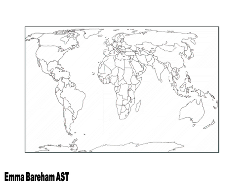 World Map Outline Ks2