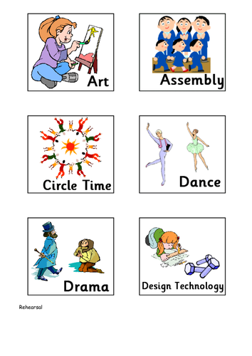 Visual Timetable Cards (Updated) by wonreka1 - Teaching Resources - Tes