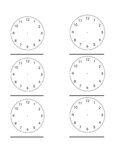 Download Blank clock faces | Teaching Resources