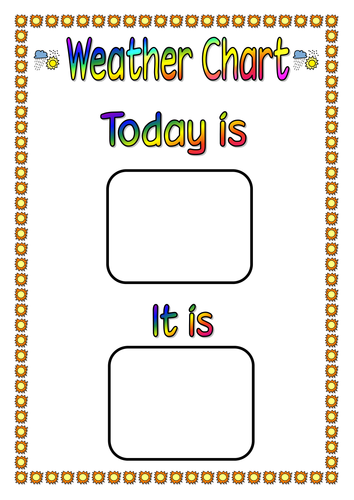 chart job printable preschool for free Language  Weather Chart by  Resources Sign Teaching bevevans22