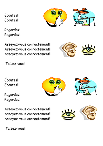 classroom instructions powerpoint and matching activity