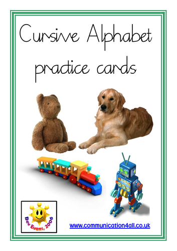 Cursive alphabet practice cards | Teaching Resources