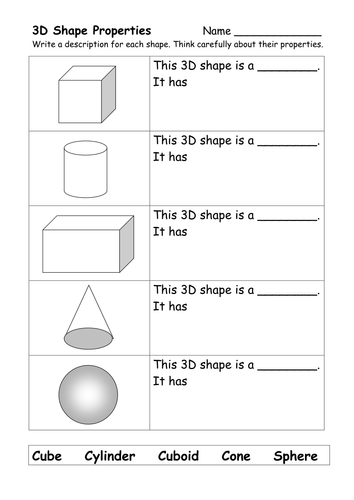 3d name worksheet shapes Mac Miss What am Teaching  shapes I? by Resources Naming  3d