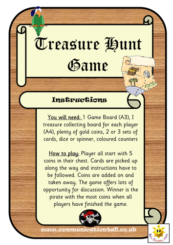 Treasure Hunt Board Game | Teaching Resources