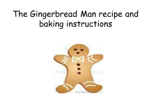 gingerbread man recipe and baking instructions