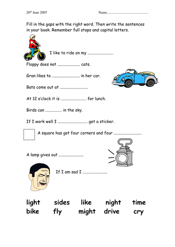 igh i_e i and y long i sound cloze worksheet