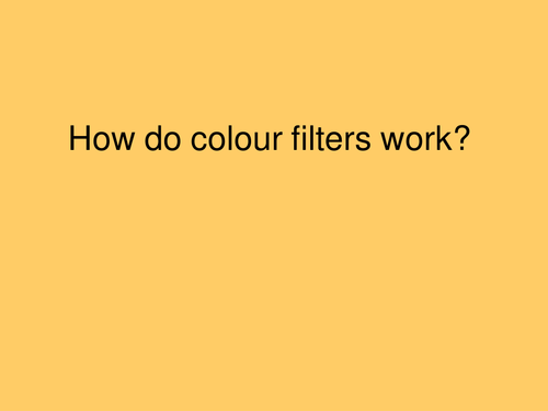 Colour Filters