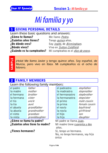 Spanish Family - Familia