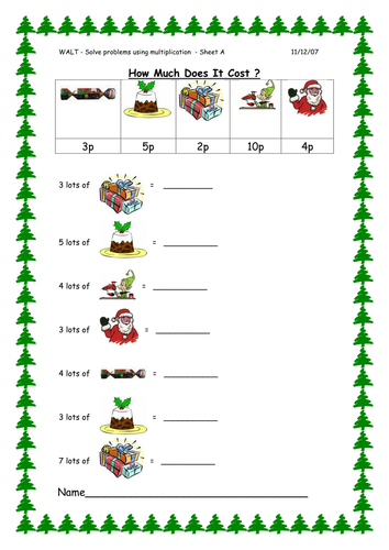 Christmas Multiplication | Teaching Resources