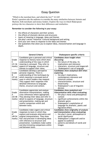 The Merchant of Venice Booklet
