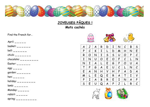 Easter word search