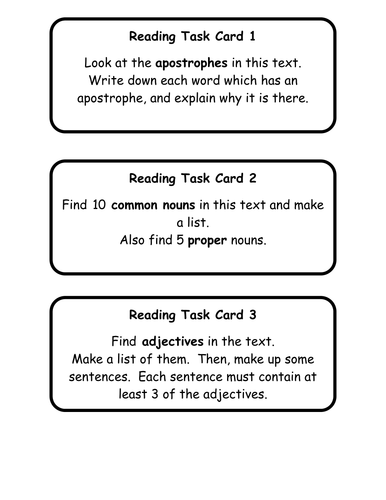 reading task elementary