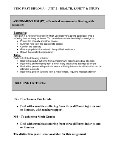 btec sports assignments