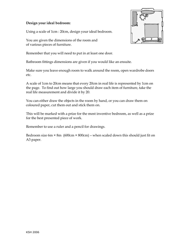 KS3 worksheet - Ratio and Measurements