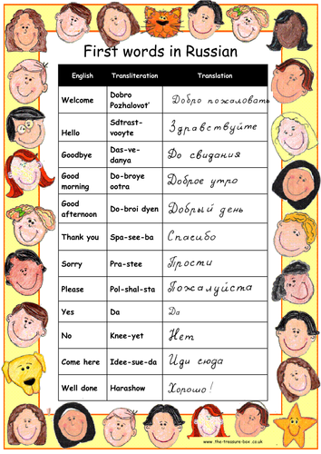 Useful Words And Phrases In Russian Ideal For Children With A