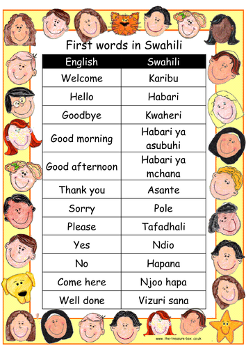 Useful words and phrases in Swahili