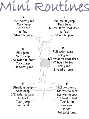 Trampoline Routines Teaching Resources