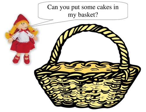 Red Riding Hood playdough mat