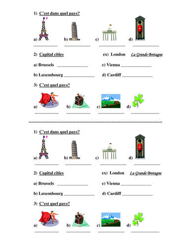 Countries quiz  Teaching Resources