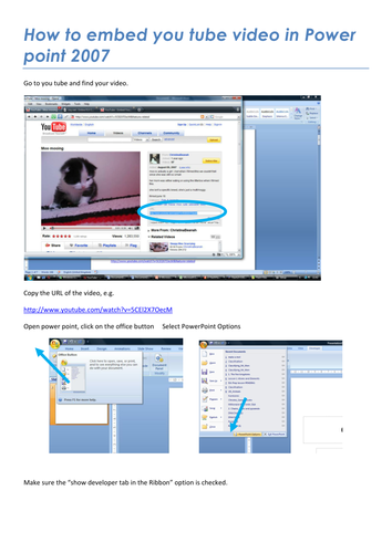 How to Embed YouTube Video in PowerPoint 2007