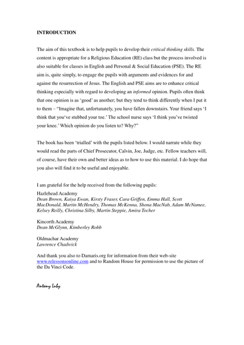 TRIAL of the RESURRECTION