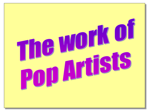 Pop Artists' techniques