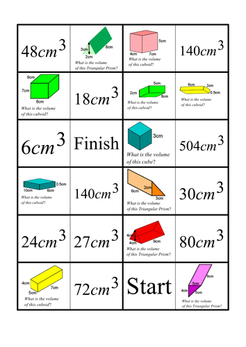 Activity for 3D Shapes and Volumes: Dominoes.KS4.