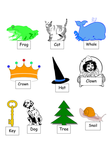 Matching rhyming words for mixed year 1/2 class- worksheets ...