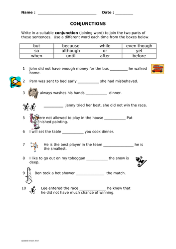 Conjunction sentences