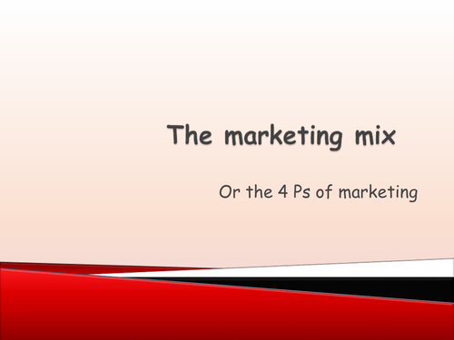 The 4Ps of Marketing