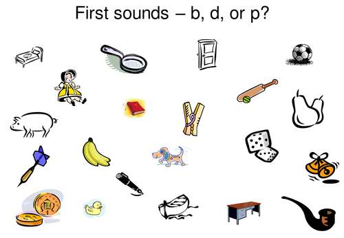 Initial sounds b, d or p?