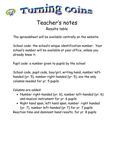 Data Handling Skills: KS2/KS3 Project