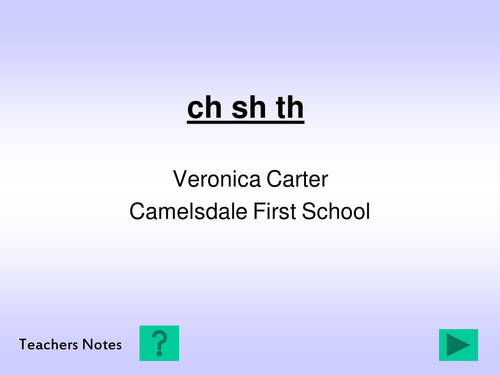 Phonics - Identifying ch, sh and th phonemes
