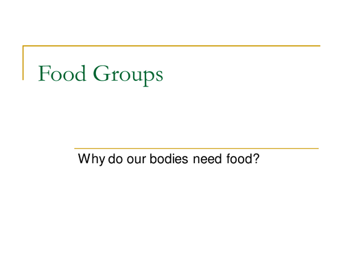 Food Groups PowerPoint