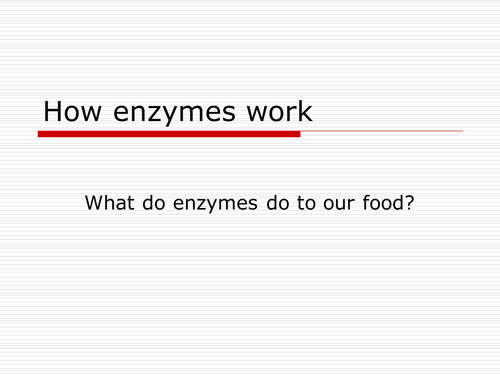 How enzymes work