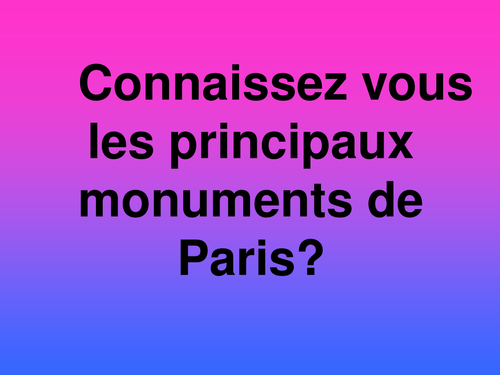 Les monuments de Paris