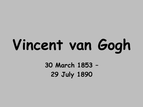 Vincent van Gogh PowerPoint