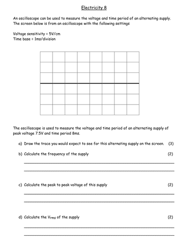 Electricity 8 | Teaching Resources