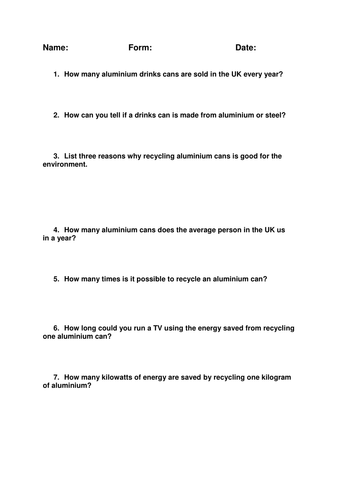 Aluminium casting - starter materials