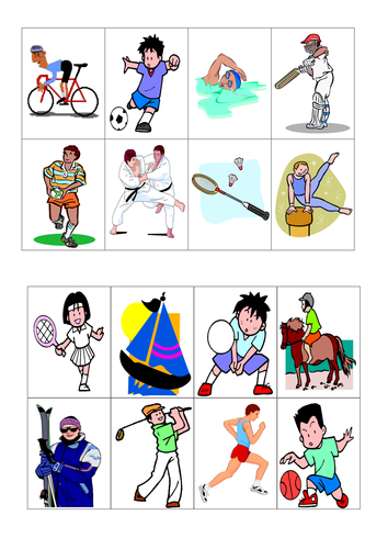 Spanish Sports Bingo Game Teaching Resources