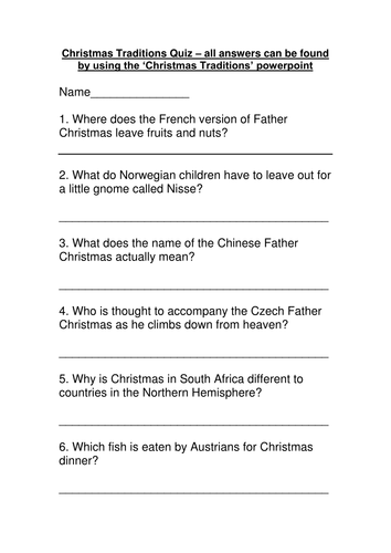 Christmas traditions around the world