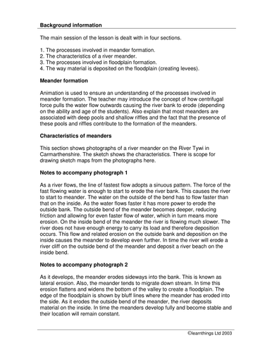 Meanders and Floodplains