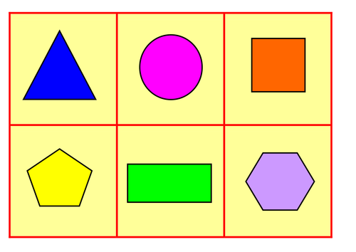 2d Shape Bingo Teaching Resources